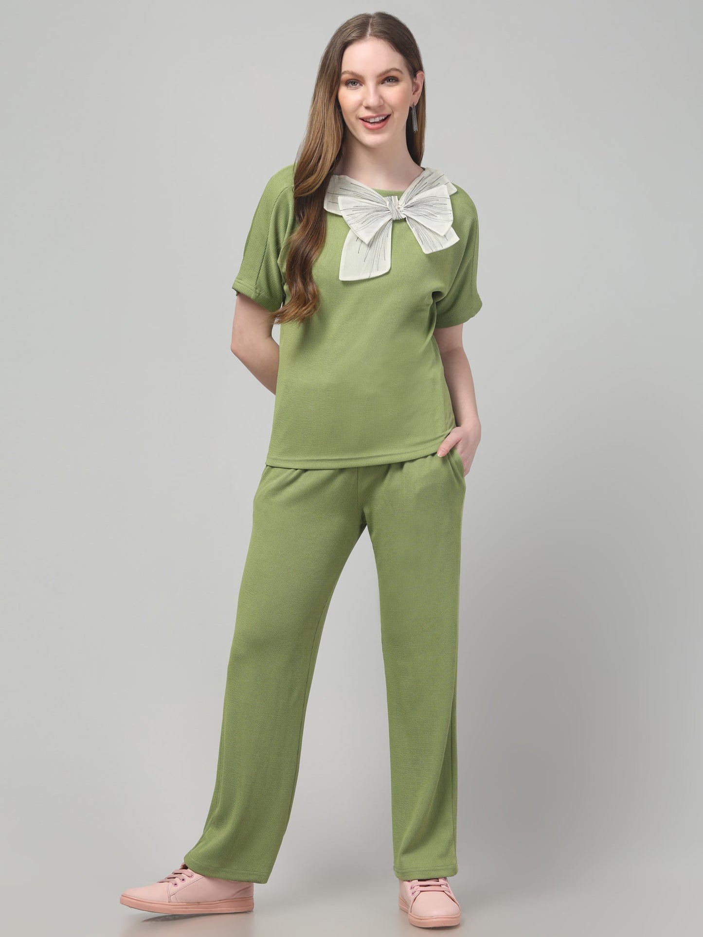 Olive Bow Co ord Set