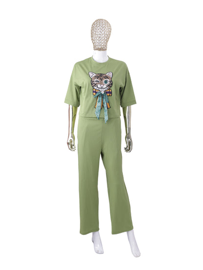 Cat Patch Co ord Set Women