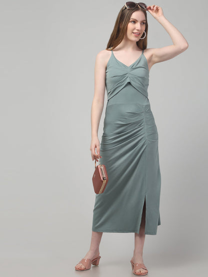 Sleeveless Midi Dress For Womens Party Wear