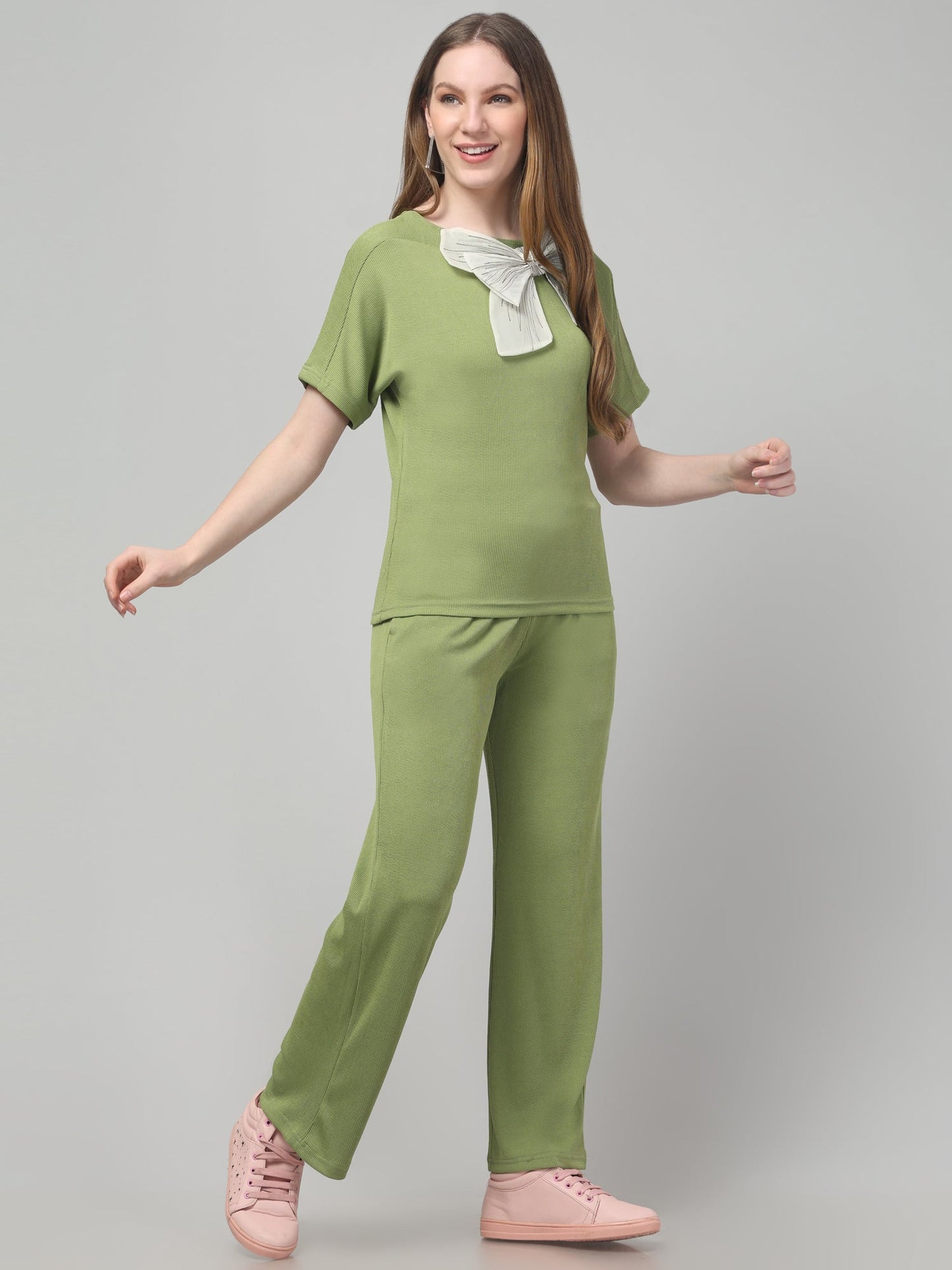 Olive Bow Co ord Set
